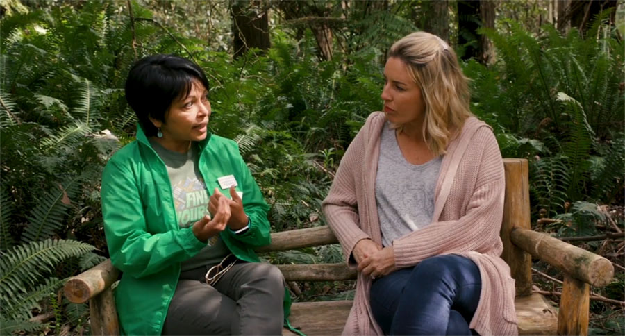 Destination Happiness visit and discuss Forest Bathing